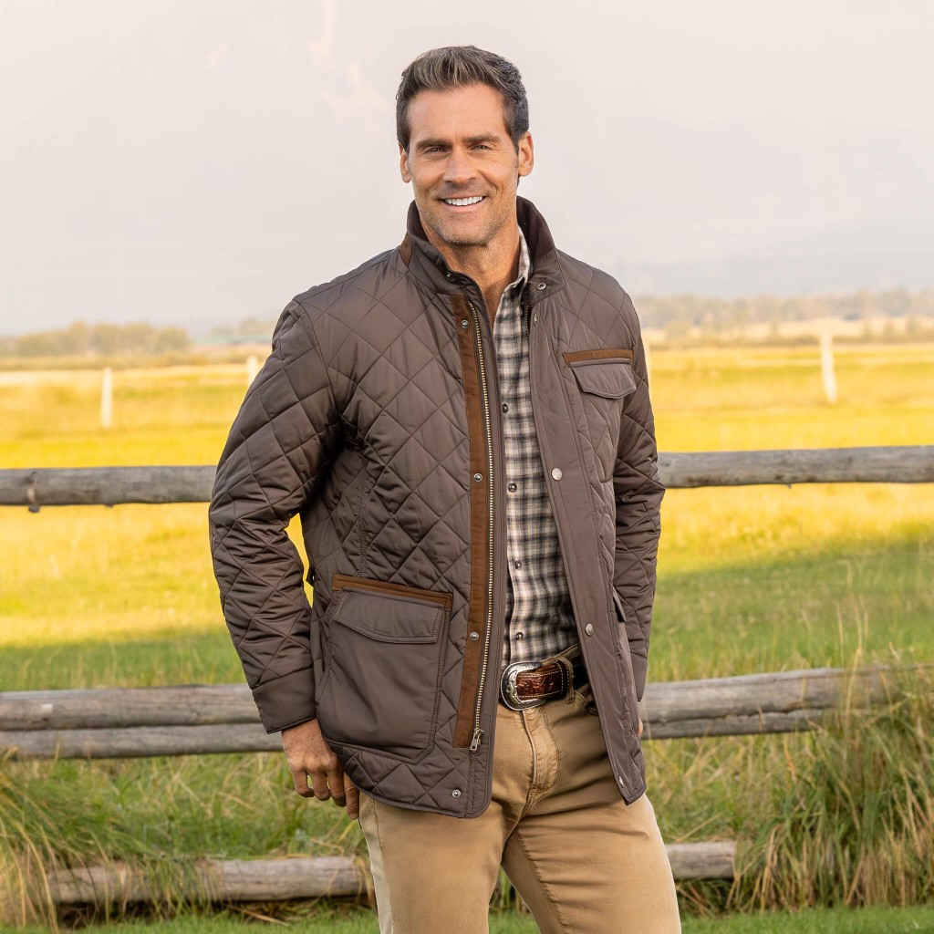 Quilted field jacket and western heritage style